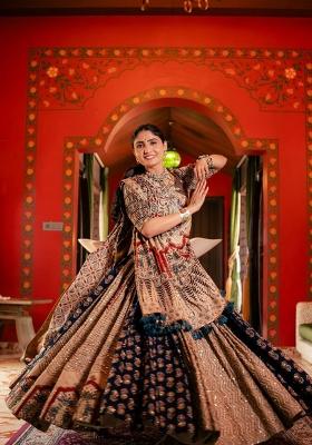 Multicolor Digital Print Silk Blend Lehenga Set