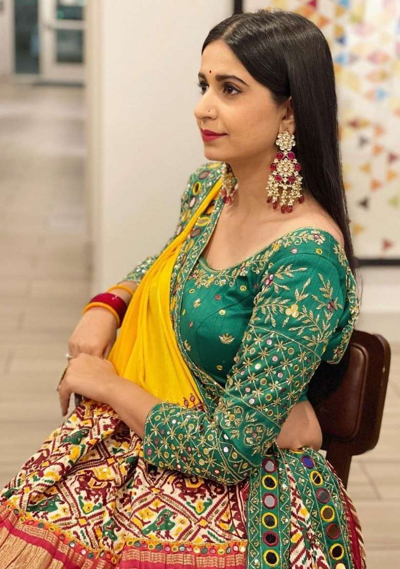 Multicolor Printed Silk Lehenga Set for Diwali and Festive Wear - Indya