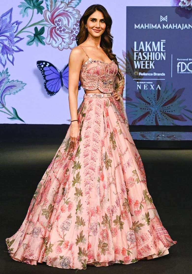 Pink Silk Lehenga Set with Embroidered for Diwali | Wedding & Festive Wear - Indya