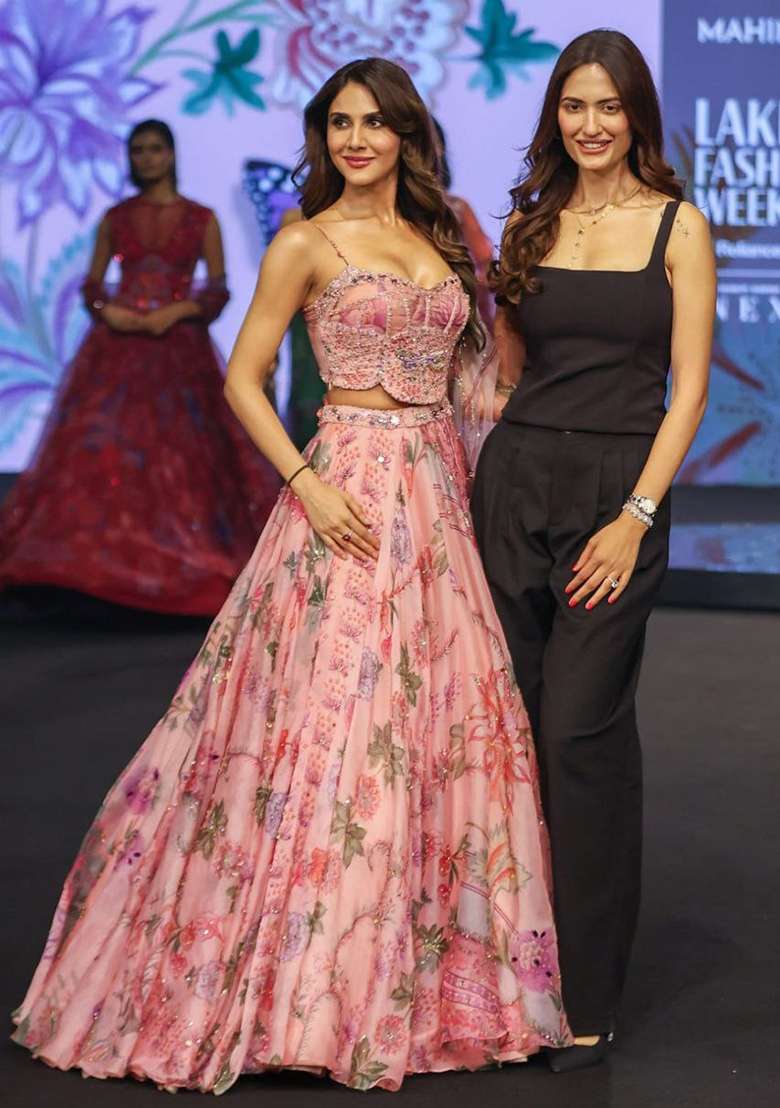 Pink Silk Lehenga Set with Embroidered for Diwali | Wedding & Festive Wear - Indya