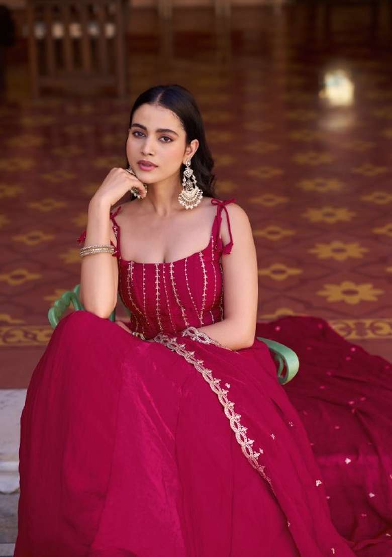 Pink Embroidered Fendi Lehenga Set for Diwali and Festive Wear - Indya