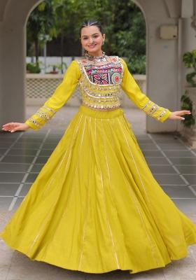Yellow Gota_Border Silk Lehenga Set
