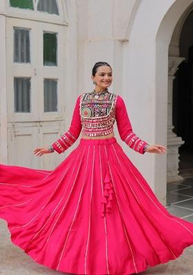 Pink Gota_Border Silk Lehenga Set