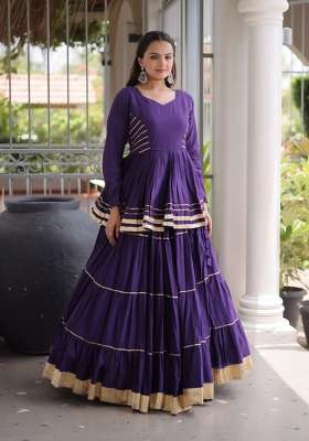 Orange Cotton Lehenga Set with Embroidery for Diwali | Wedding & Festive Wear