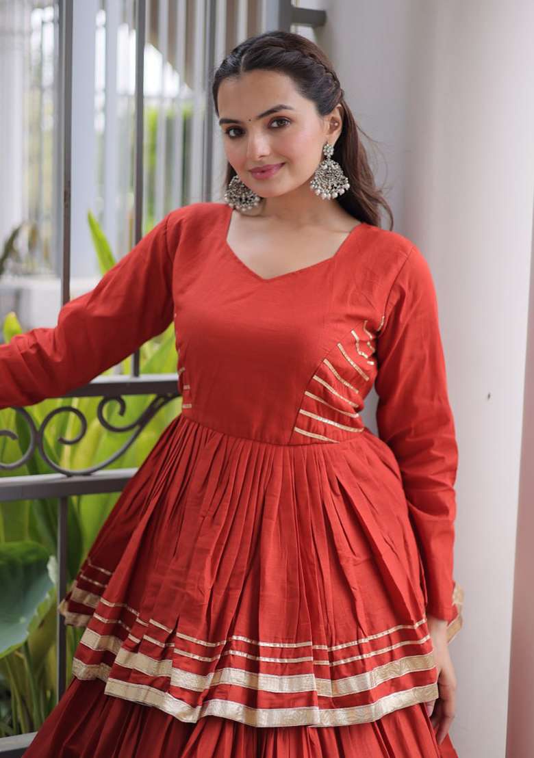 Rani Pink Embroidery Cotton Lehenga Set - Indya