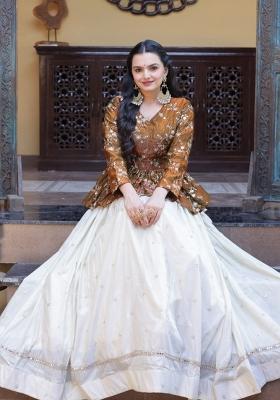 Golden Silk Lehenga Set