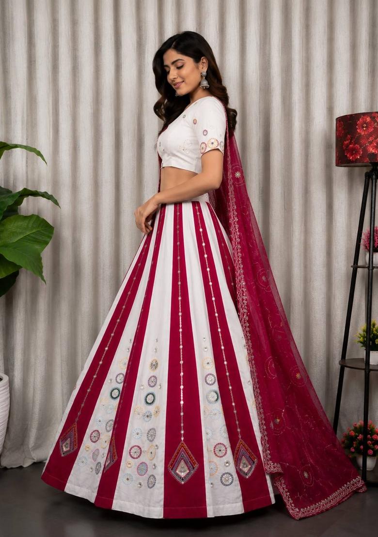 Rani Pink Silk Lehenga Choli - Indya