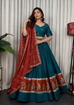 Green Silk Lehenga Choli