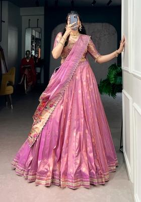 Pink Shimmer Lehenga Set