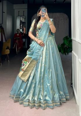 Blue Shimmer Lehenga Set