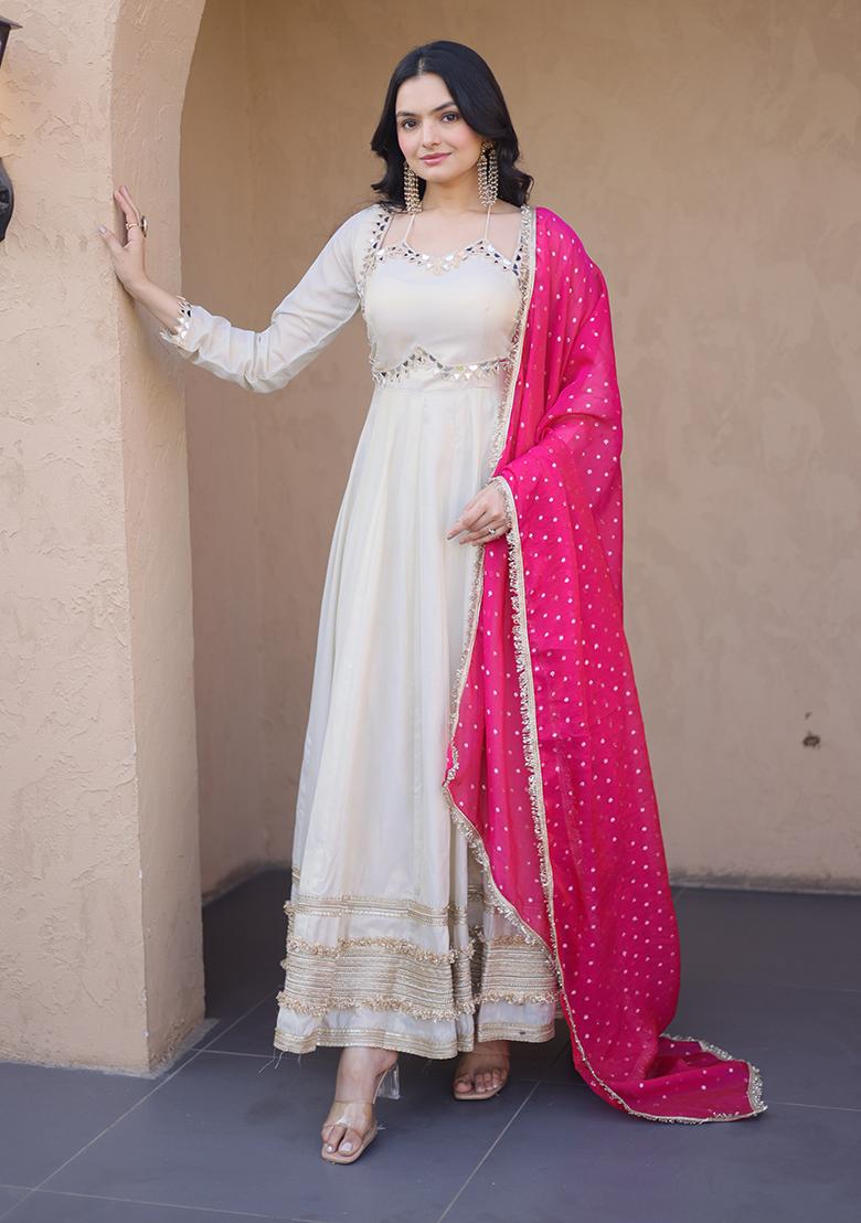 Pink Cosmos Lehenga Set - Indya