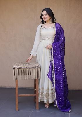 Purple Cosmos Lehenga Set