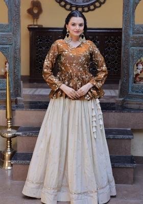 Golden Embroidery Cosmos Lehenga Set