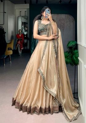 Chiku Lace Work Silk Lehenga Set