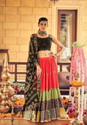 Black Cotton Lehenga Choli