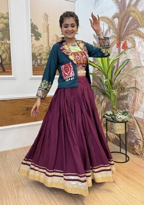 Purple Rayon Lehenga Choli