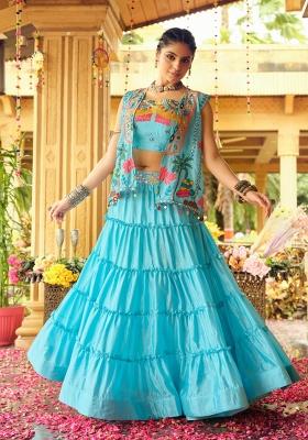 Ocean Chinon Lehenga Choli