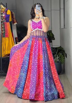 Pink Printed Lehenga Choli