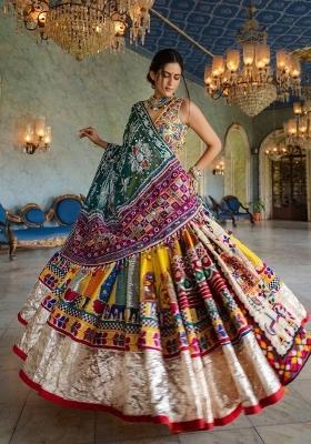 Yellow Embroidered Silk Lehenga Set