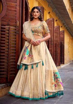 Rama Embroidered Shimmer Lehenga Set