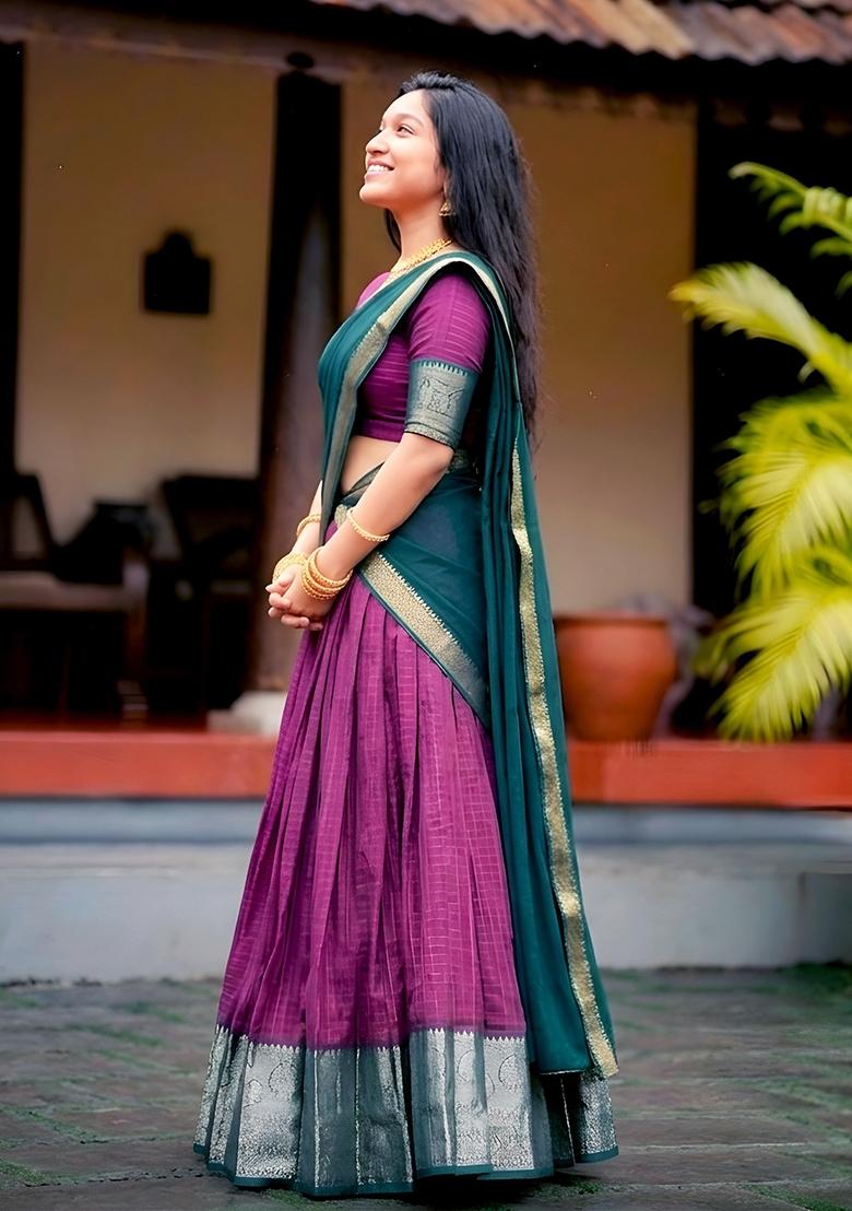 Pink Embroidered Dola Lehenga Set - Indya