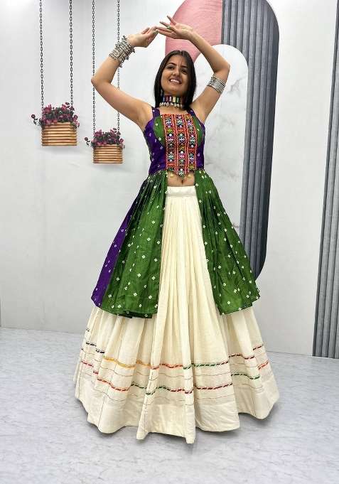 Green Embroidered Lehenga Set for Diwali and Festive Wear
