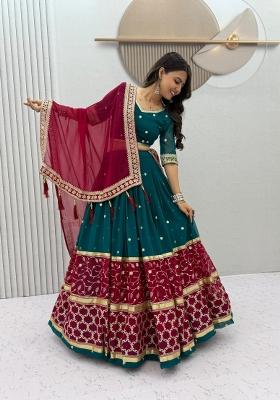 Rama Embroidered Georgette Lehenga Set