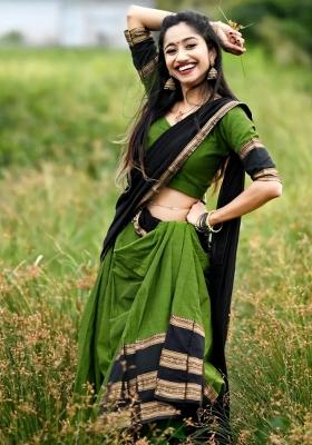 Perrot Zari Work Cotton Lehenga Set