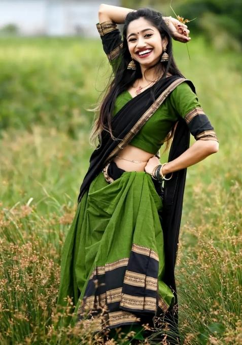 Perrot Zari Work Cotton Lehenga Set