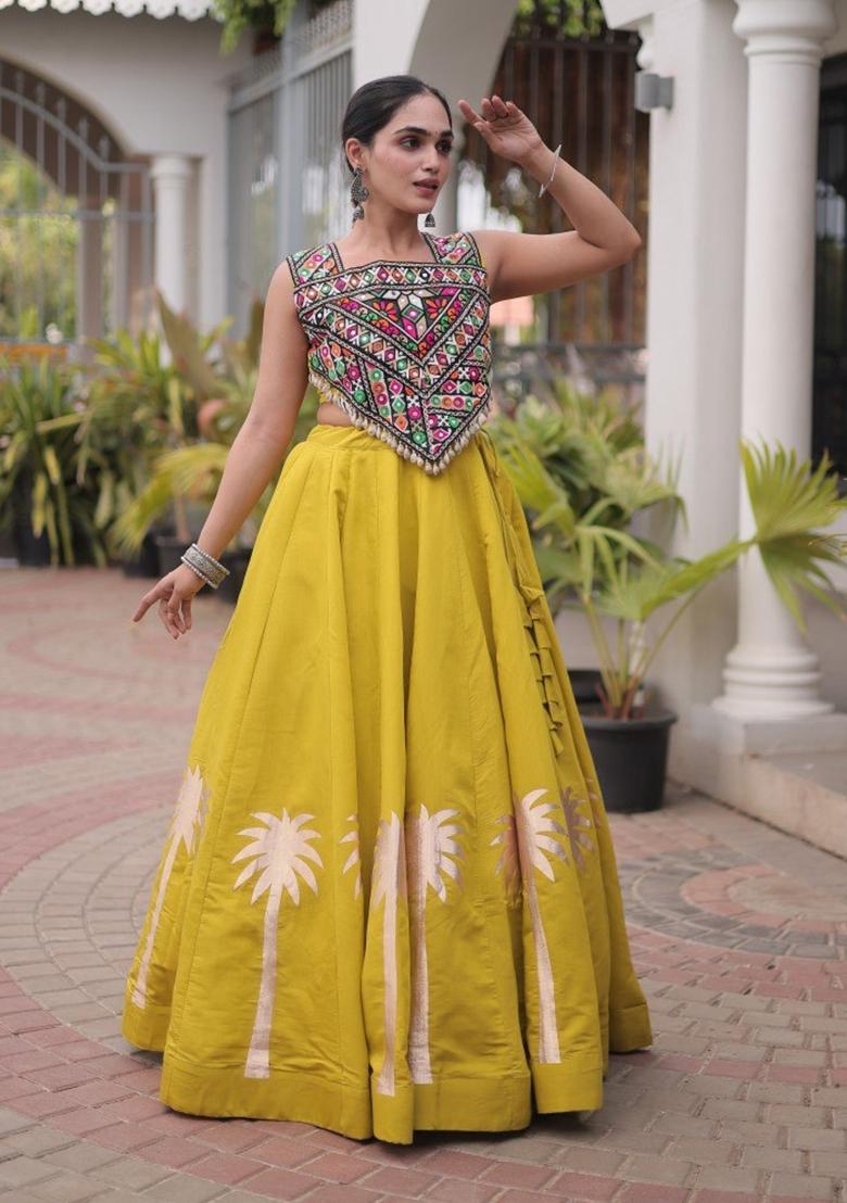 Perrot Embroidered Roman Lehenga Set - Indya