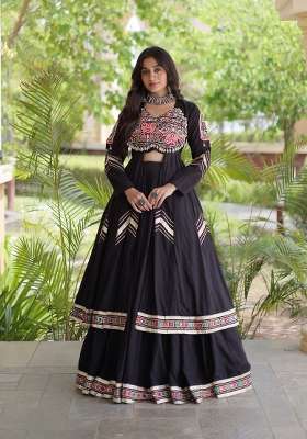 Black Cotton Lehenga Set for Diwali | Wedding & Festive Wear