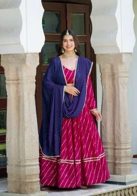 Pink Silk Lehenga Set with Embroidery for Diwali | Wedding & Festive Wear