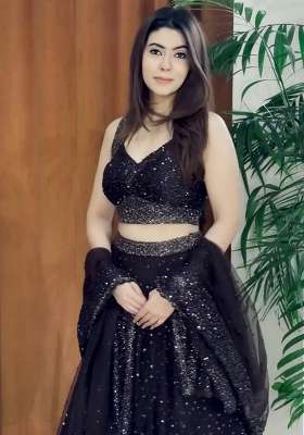 Black Embroidery Net Lehenga Set for Diwali and Festive Wear