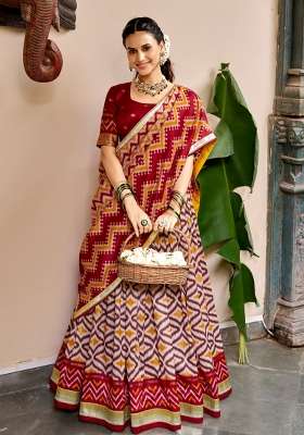 Maroon Silk Lehenga Set for Diwali and Festive Wear