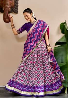 Purple Silk Lehenga Set for Diwali | Wedding & Festive Wear