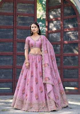 Teal Sequin Work Georgette Lehenga Set for Diwali and Festive Wear