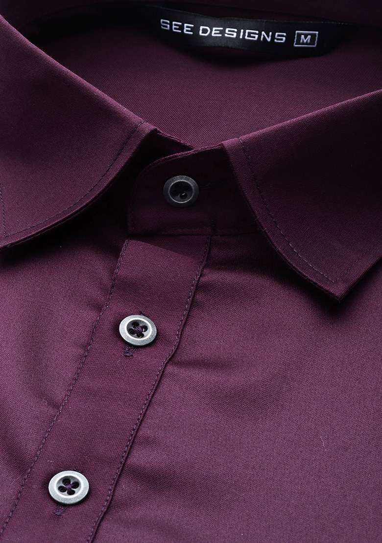 Purple Cotton Pathani Kurta Set For Men - Indya