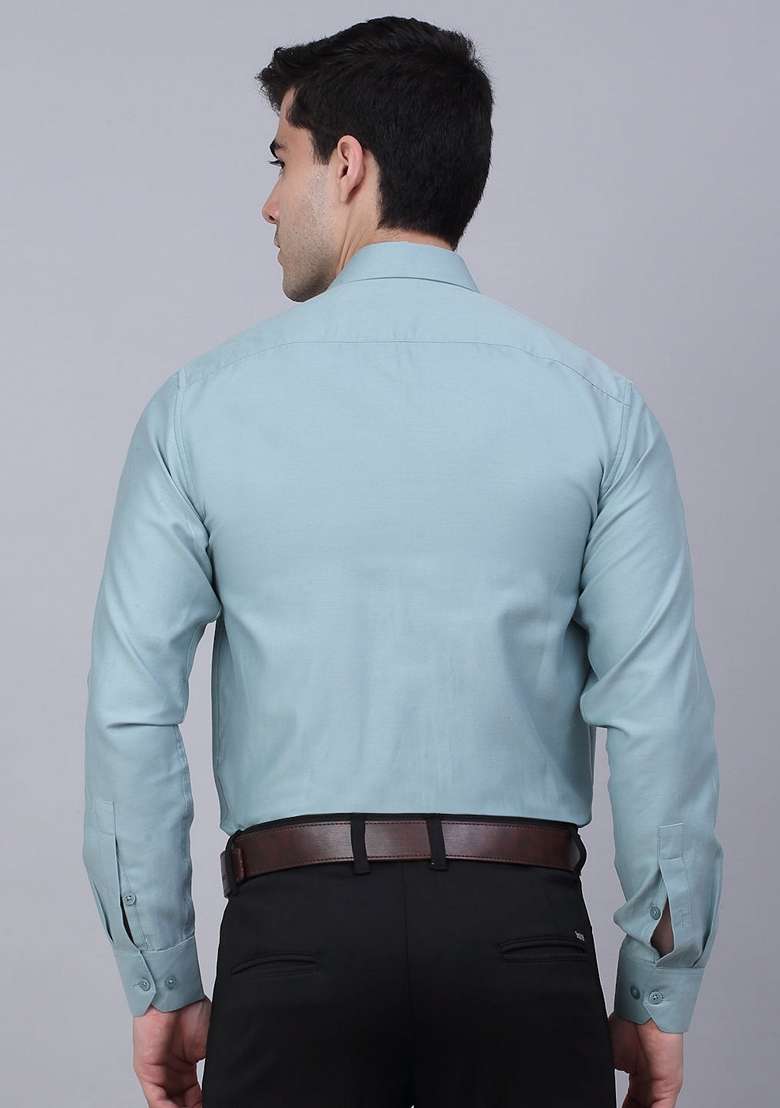 Pista Green Printed Cotton Shirt For Men - Indya