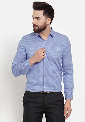 Blue Cotton Shirt For Men