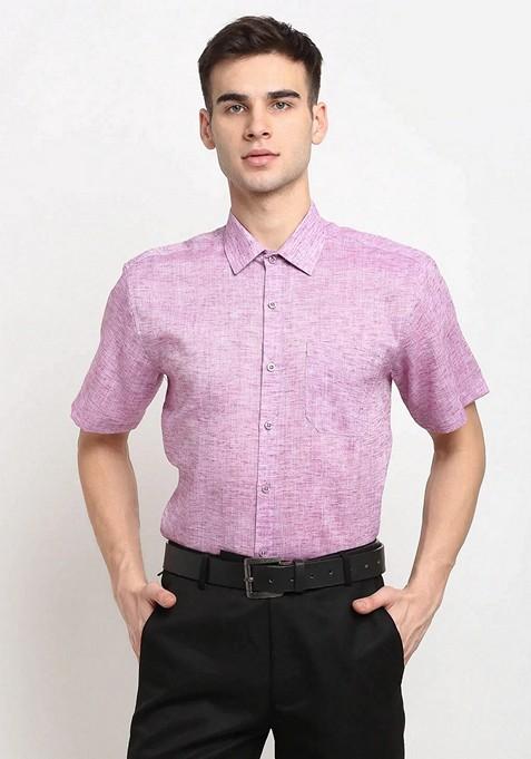 Purple Cotton Shirt For Men