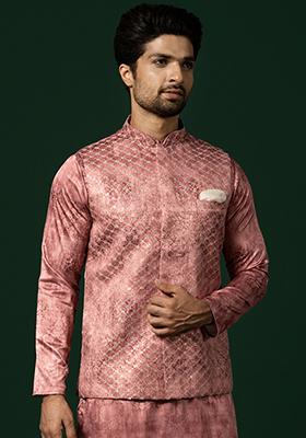 Pink Embroidered Satin Jacket