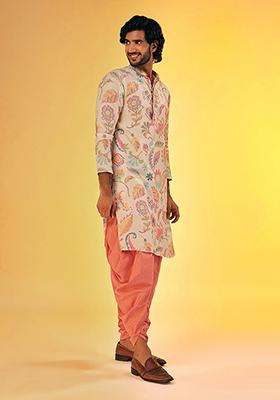 Multicolour Printed Cotton Blend Kurta