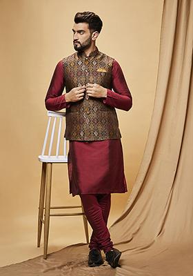 Multicolour Jacquard Silk Blend Jacket