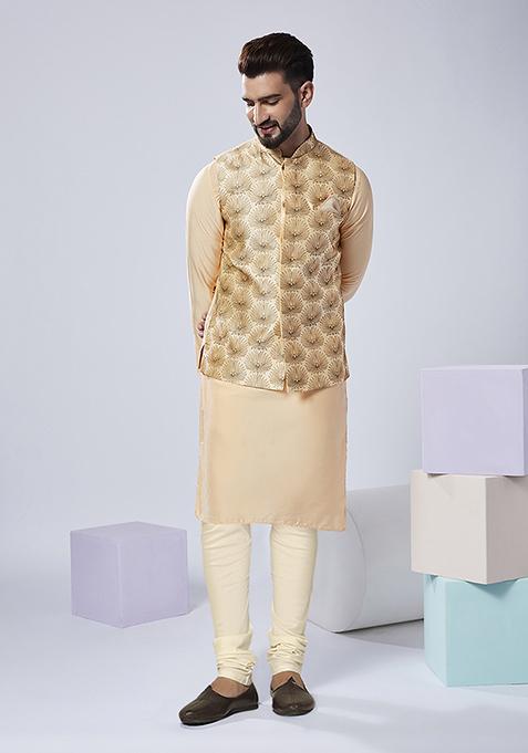 Cheeku Brown Embroidered Silk Blend Jacket