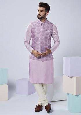 Lilac Embroidered Silk Blend Jacket