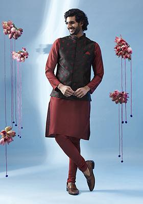 Black Embroidered Silk Blend Jacket