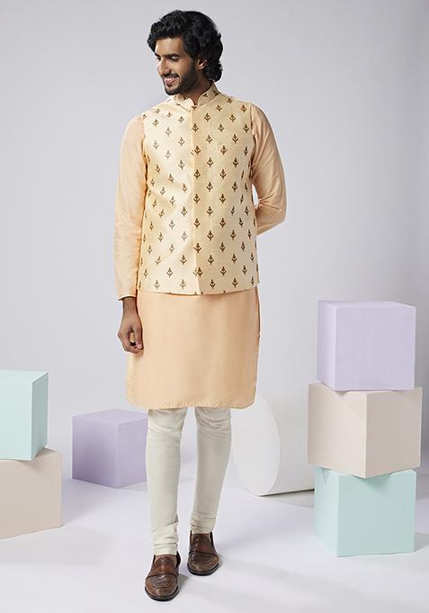 Cheeku Brown Embroidered Silk Blend Jacket