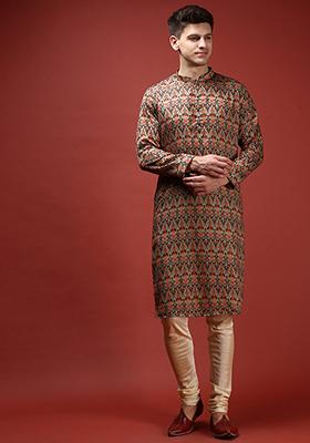 Pink Digital Print Cotton Blend Kurta Set