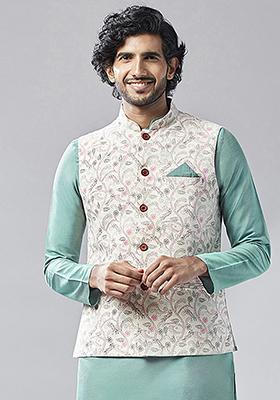 Multicolour Printed Cotton Blend Jacket