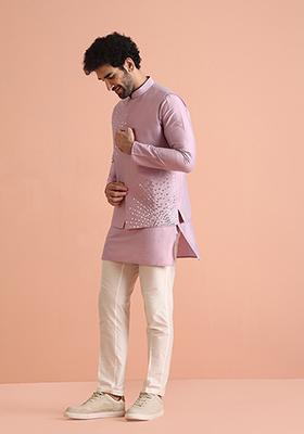 Pink Embellished Cotton Blend Jacket
